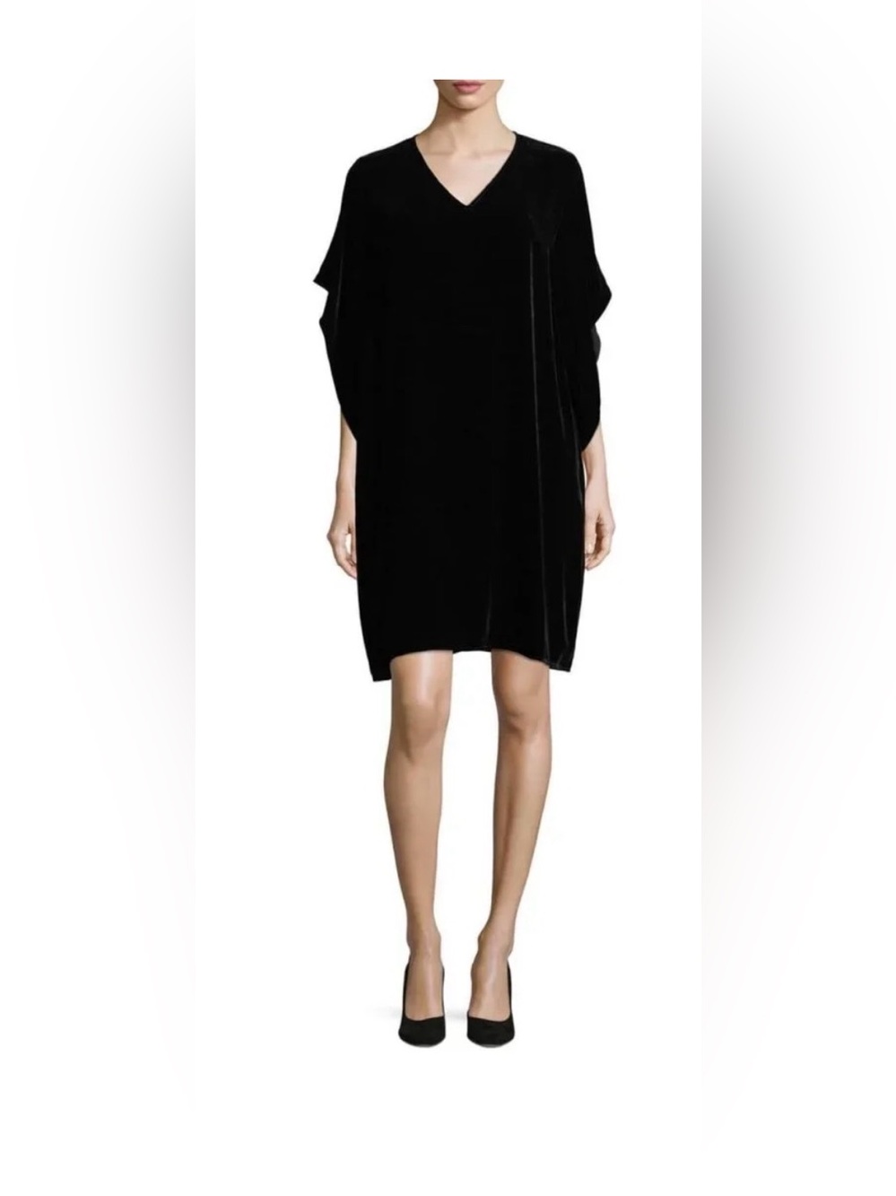 Eileen Fisher Black Velvet Mini Dress